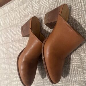 Madewell Brown Leather Mules - Size 8.5